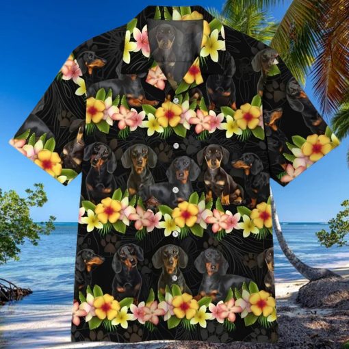 3d Dachshund Hawaiian Shirt Outfit