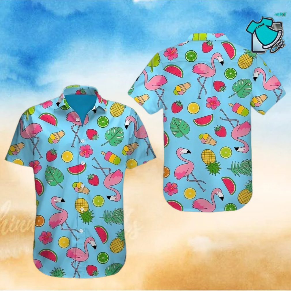 3d Flamingo Aloha Shirt Hawaiian Aloha Shirt