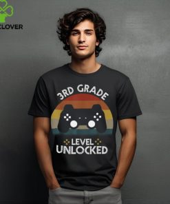 3rd Grade Level Unlocked Video Game Vintage Back To School T Shirt