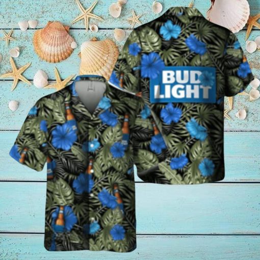 Bud Light Hawaiian Shirt Aloha Shirt Bud Light Beer Tropical Flowers