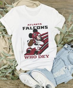 Mickey Mouse Nfl Atlanta Falcons Football Player Who Dey Slogan Shirt