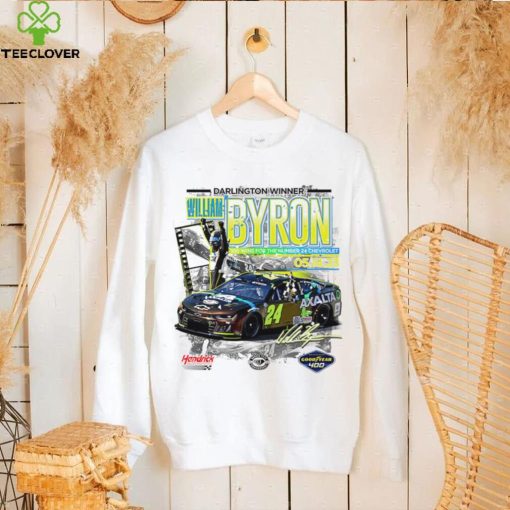 William Byron Checkered Flag Sports 2023 Goodyear 400 Race Winner signature shirt