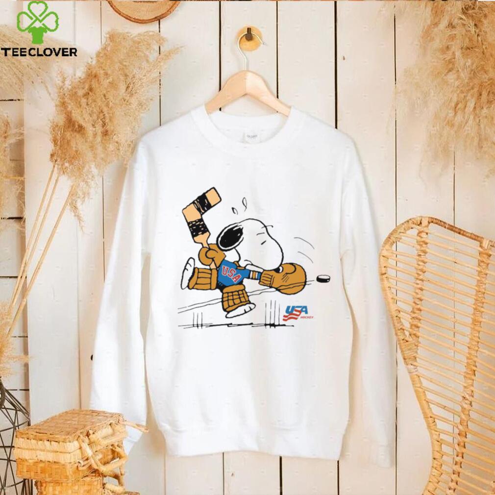 Streaker sport x Peanuts usa hockey Snoopy goalie t shirt