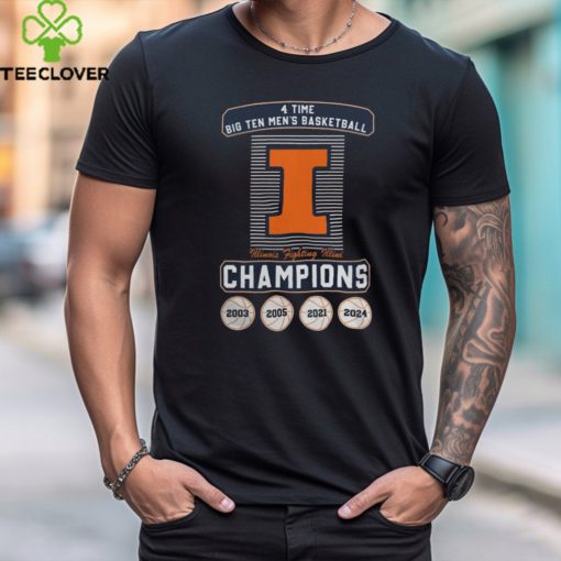 4 Time Big Ten Men’s Basketball Champions 2024 Illinois Shirt