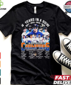 4 Years In A Row Houston Astros We Own The 2024 AL West Division Champions Signatures Shirt