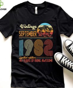 40 Year Old Gift Vintage September 1982 40th Birthday T Shirt