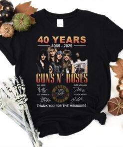 40 Years 1985 2025 Guns N’ Roses Thank You For The Memories T Shirt 1 40 Years 1985 2025 Guns N’ Roses Thank You For The Memories T Shirt