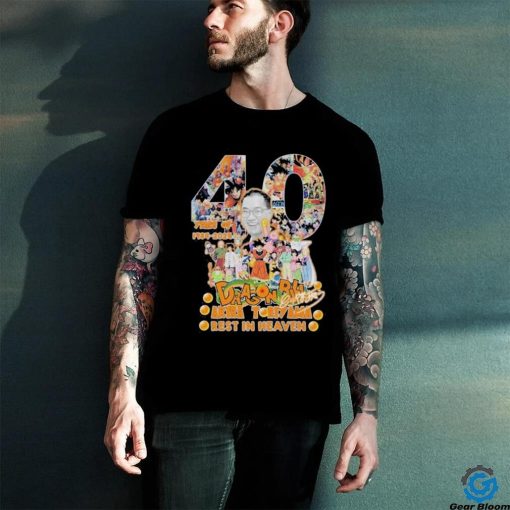 40 Years Of 1984 2024 Dragon Ball Akira Toriyama Rest In Heaven T Shirt