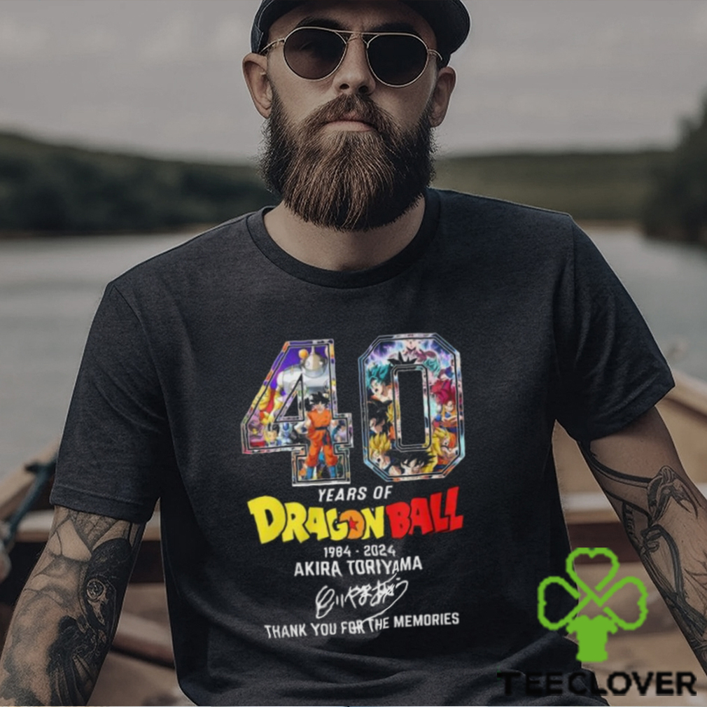 40 Years Of Dragon Ball 1984 2024 Akira Toriyama Signature Thank You For The Memories T Shirt 40 Years Of Dragon Ball 1984 2024 Akira Toriyama Signature Thank You For The Memories T Shirt