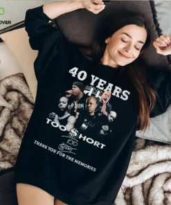 40 Years Too $hort Thank You For The Memories T Shirt 2 40 Years Too $hort Thank You For The Memories T Shirt