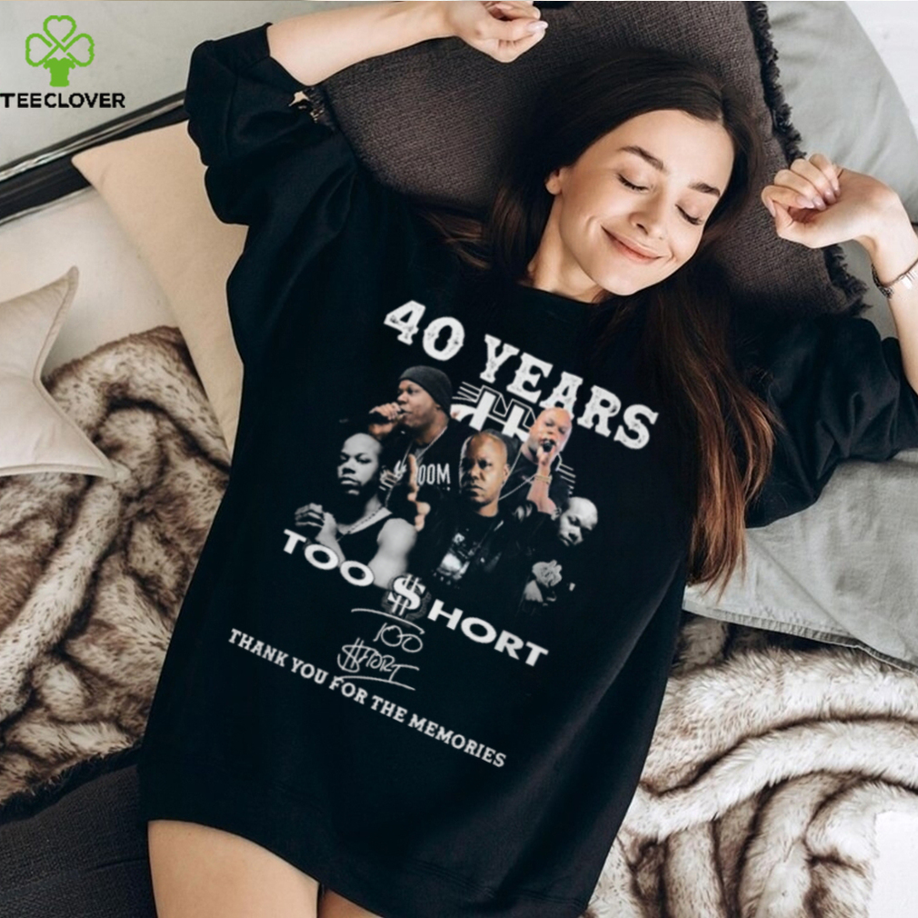 40 Years Too $hort Thank You For The Memories T Shirt 40 Years Too $hort Thank You For The Memories T Shirt