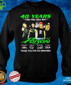 40 years 1983 2023 Poison thank you for the memories signatures T shirt