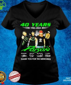 40 years 1983 2023 Poison thank you for the memories signatures T shirt