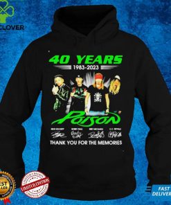 40 years 1983 2023 Poison thank you for the memories signatures T shirt