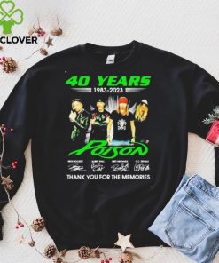 40 years 1983 2023 Poison thank you for the memories signatures T shirt