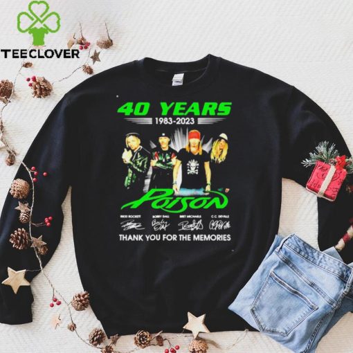 40 years 1983 2023 Poison thank you for the memories signatures T shirt
