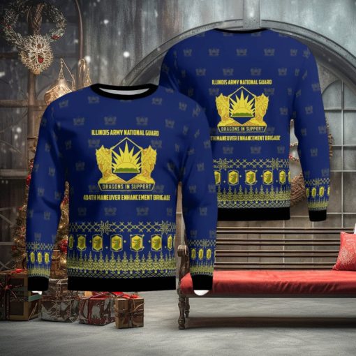 404th Maneuver Enhancement Brigade Of Illinois Army National Guard Ugly Christmas 3D Sweater