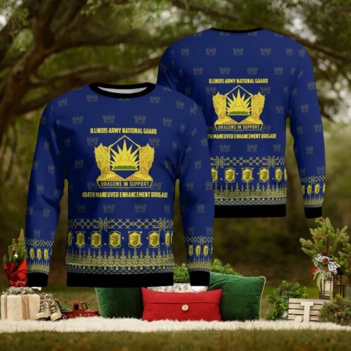 404th Maneuver Enhancement Brigade Of Illinois Army National Guard Ugly Christmas 3D Sweater