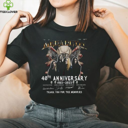 40Th Anniversary 1983 2023 Dave Mustaine James Lomenzo Kiko Loureiro Dirk Verbeuren Thank You For The Memories Shirt