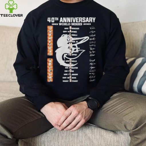 40th anniversary 1983 world series 2023 Baltimore Orioles signatures hoodie, sweater, longsleeve, shirt v-neck, t-shirt