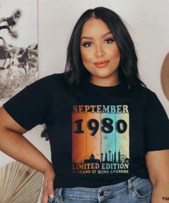 41 Year Old September 1980 Limited Edition 41st Birthday shirt