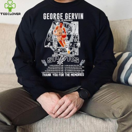 44 George Gervin the Iceman San Antonio Spurs thank you for the memories hoodie, sweater, longsleeve, shirt v-neck, t-shirt