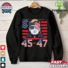 Official I’ll Be Home For Christmas Funny Trump 2024 Ugly Xmas T Shirt