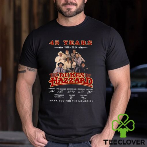45 Years 1979 – 2024 The Dukes Of Hazzard Thank You For The Memories T Shirt