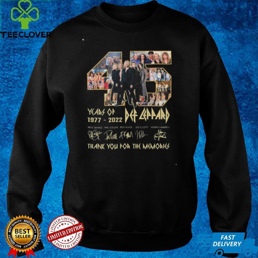 45 years of 1977 2022 Def Leppard band member signed Shirt 45 years of 1977 2022 Def Leppard band member signed Shirt