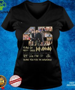 45 years of 1977 2022 Def Leppard band member signed Shirt