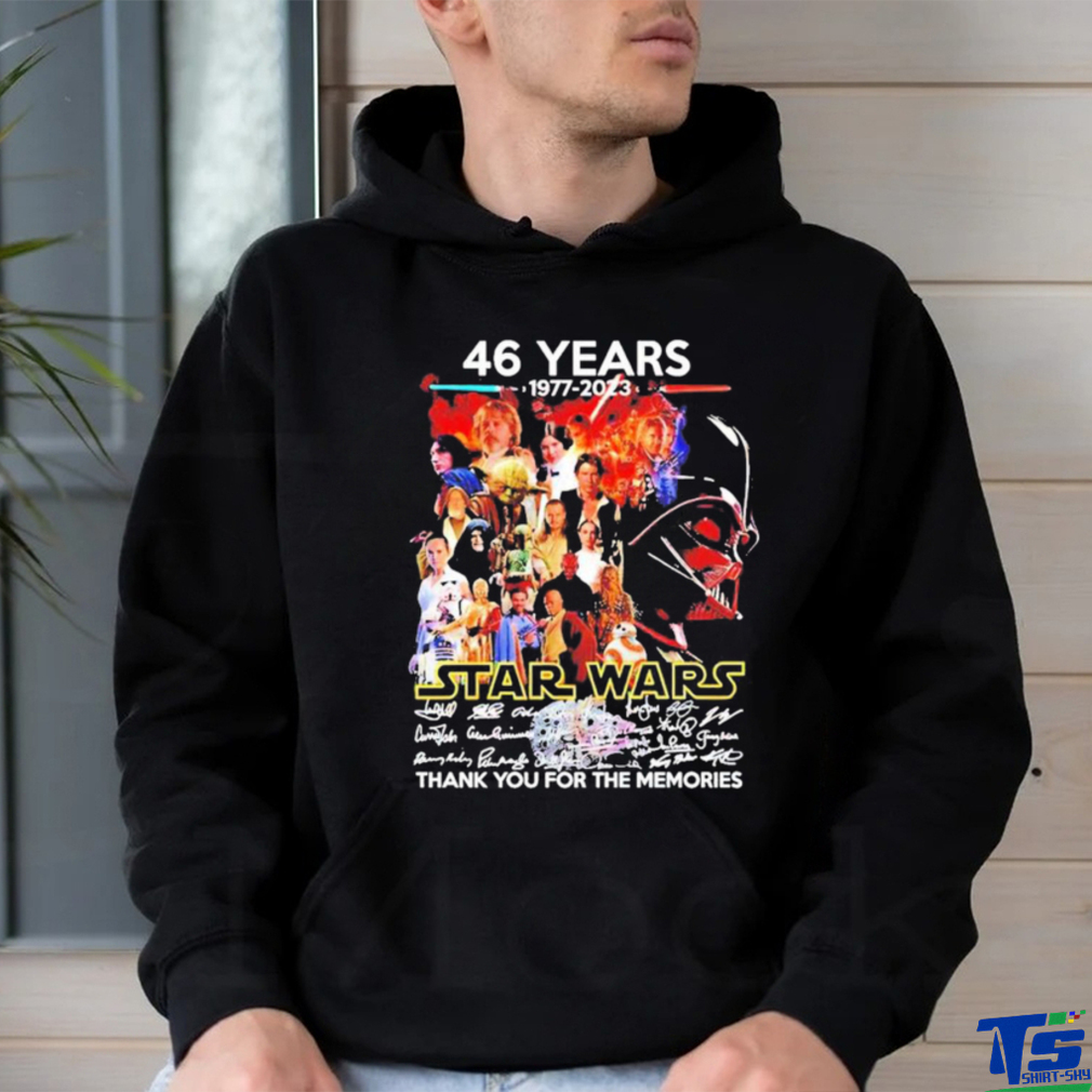 46 Years Star Wars 1977 2023 All Members Signature Thank You For The Memories Shirt 46 Years Star Wars 1977 2023 All Members Signature Thank You For The Memories Shirt