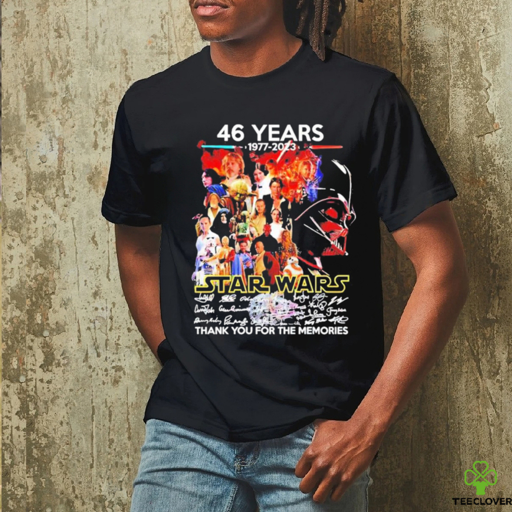 46 Years Star Wars 1977 2023 All Members Signature Thank You For The Memories Shirt 46 Years Star Wars 1977 2023 All Members Signature Thank You For The Memories Shirt
