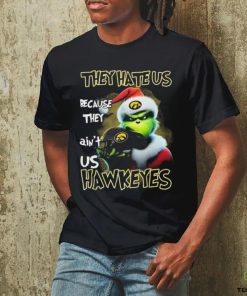 Santa Grinch Christmas They Hate Us Because Ain’t Us Iowa Hawkeyes Shirt