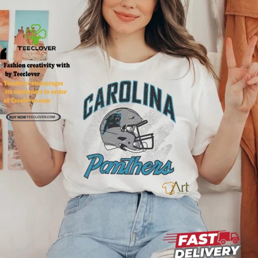 ’47 Men’s Carolina Panthers Shader Throwback White Crew shirt