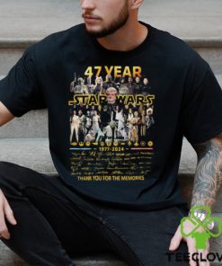 47 Year Star Wars 1977 2024 Thank You For The Memories T Shirt