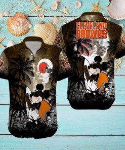 Cleveland Browns NFL Team Logo Baby Yoda Hawaiian Shirt