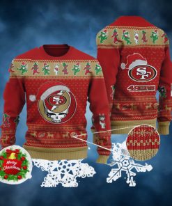 49 Ers Skull Santa Hat Ugly Christmas Sweater For Fans