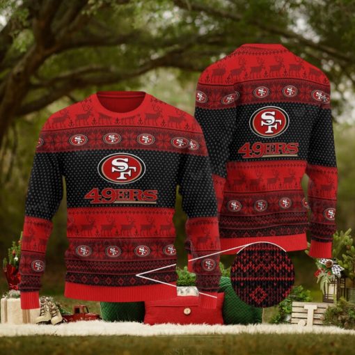 49ers Christmas Sweater Dot Pattern San Francisco 49ers Gift