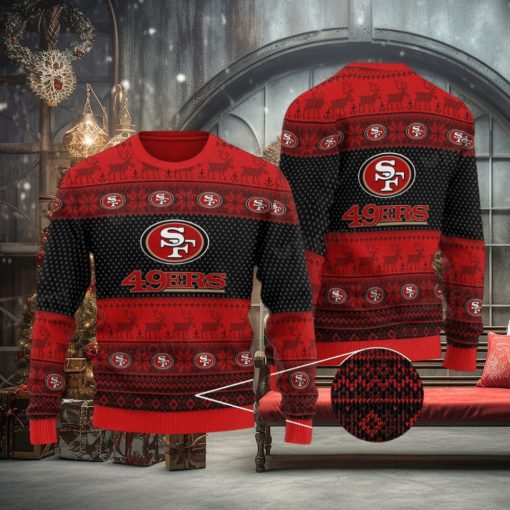 49ers Christmas Sweater Dot Pattern San Francisco 49ers Gift