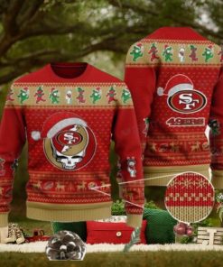 49ers Christmas Sweater Grateful Dead Santa Hat San Francisco 49ers Gift