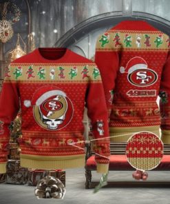 49ers Christmas Sweater Grateful Dead Santa Hat San Francisco 49ers Gift