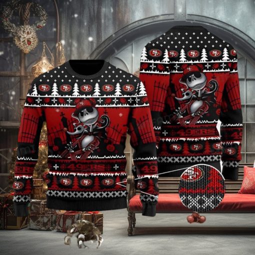 49ers Christmas Sweater Jack Skellington Zero San Francisco 49ers Gift