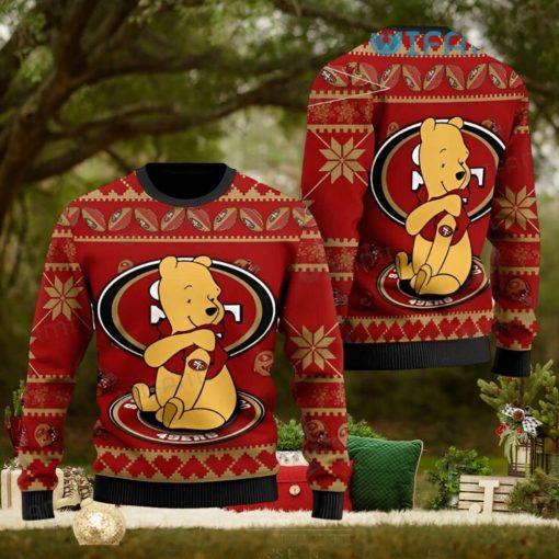 49ers Christmas Sweater Pooh Bear San Francisco 49ers Gift