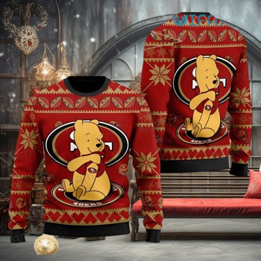 49ers Christmas Sweater Pooh Bear San Francisco 49ers Gift
