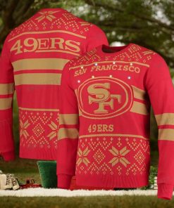 49ers Christmas Sweater Red And Brown San Francisco 49ers Gift