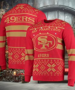 49ers Christmas Sweater Red And Brown San Francisco 49ers Gift