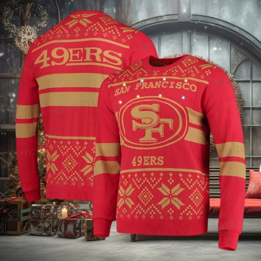 49ers Christmas Sweater Red And Brown San Francisco 49ers Gift