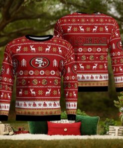 49ers Christmas Sweater Reindeer Snowflake San Francisco 49ers Gift