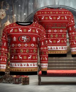 49ers Christmas Sweater Reindeer Snowflake San Francisco 49ers Gift