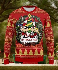 49ers Christmas Sweater Snoopy And Friends San Francisco 49ers Gift